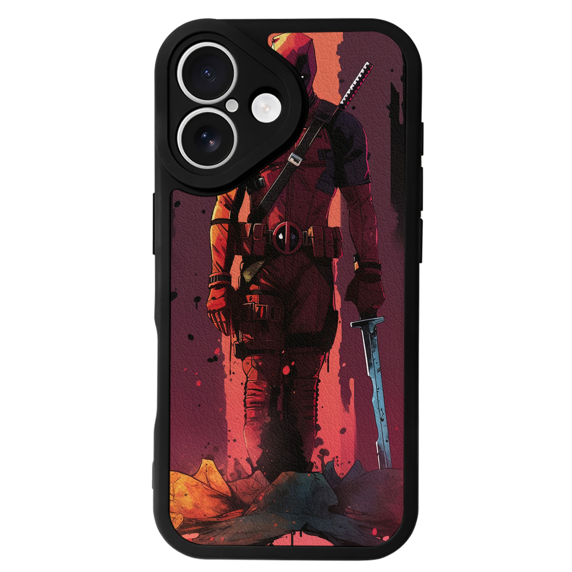 Deadpool デッドプール 【iPhone 16シリーズ対応】シリコンスマホケース（レザー調） 材質：シリコン